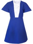 Delpozo - Contrast Dress - Women - Cotton - 42, Black, Cotton