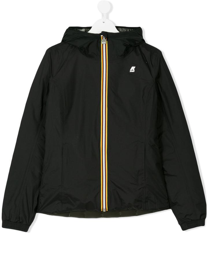 K Way Kids Reversible Puffer Jacket - Black