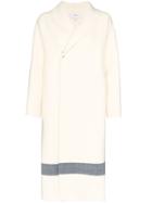 Hyke Mackinaw Double Breasted Wool Coat - White 02