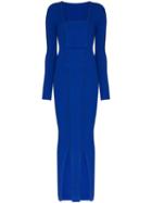 Jacquemus La Robe Maille Knitted Maxi-dress - Blue