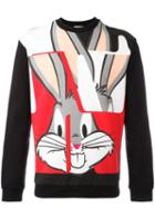 Iceberg Bugs Bunny Print Sweatshirt, Men's, Size: Small, Black, Cotton