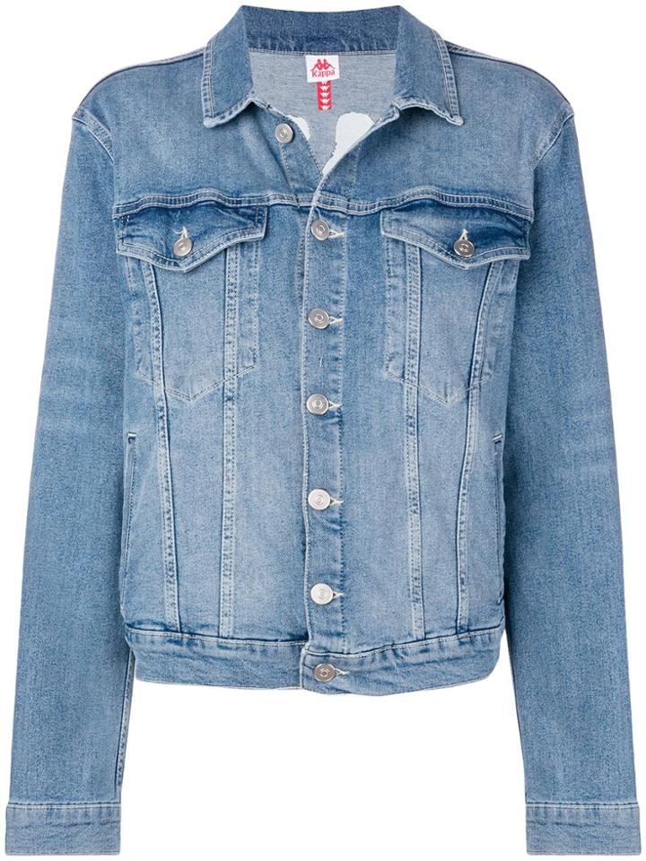 Kappa Logo Tape Denim Jacket - Blue