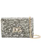 Dolce & Gabbana Lace Print Clutch - Black