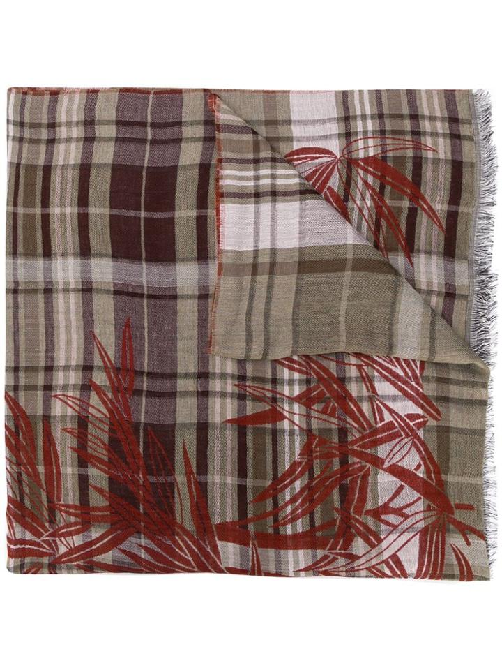 Etro Tartan-print Scarf - Red