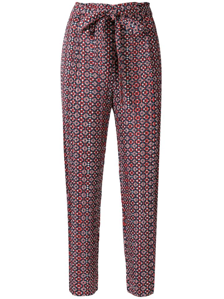 Pleats Please By Issey Miyake Pleated Cropped Trousers - Multicolour