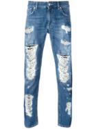 Versus Distressed Jeans, Men's, Size: 29, Blue, Cotton/polyester