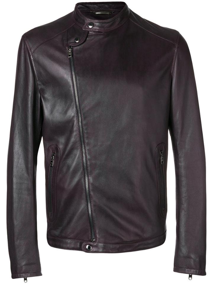 Dolce & Gabbana Off-centre Zipped Jacket - Pink & Purple