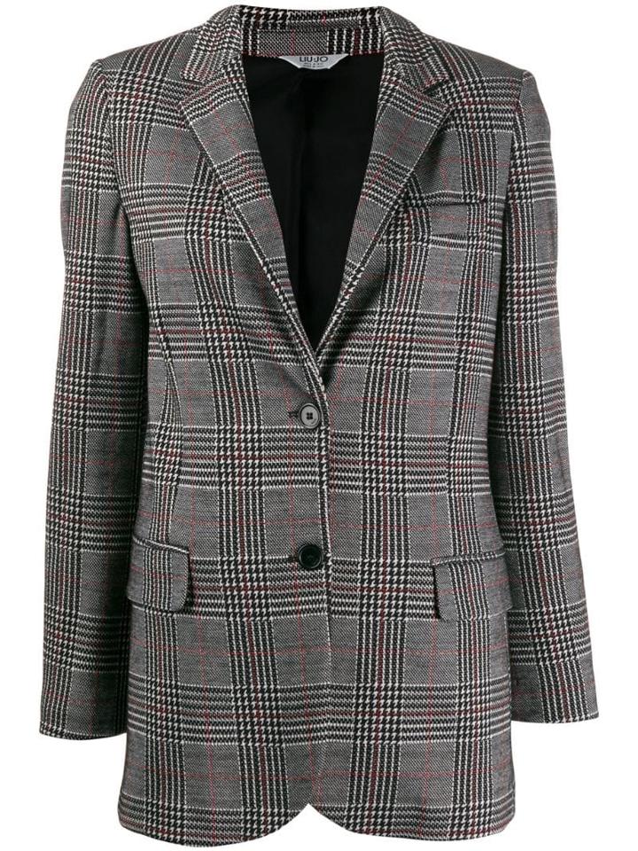 Liu Jo Checked Blazer - Black