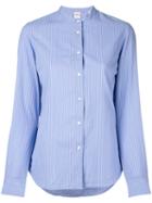 Aspesi - Collarless Shirt - Women - Cotton - 46, Blue, Cotton