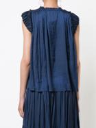 Ulla Johnson Tie Neck Blouse - Blue