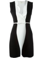 Giambattista Valli Scalloped Collar Fitted Dress, Women's, Size: 44, Black, Polyester/viscose