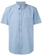A.p.c. Shortsleeve Shirt, Men's, Size: Large, Blue, Cotton