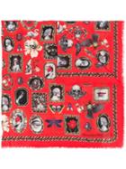 Alexander Mcqueen Curiosities Shawl - Red