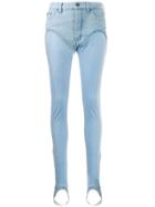 Y/project Elastic Feet Detail Jeans - Blue