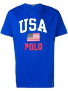 Polo Ralph Lauren Usa Logo Print T-shirt - Blue