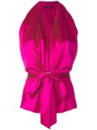 Styland Tie Waist Blouse - Pink