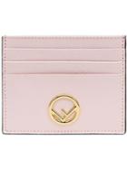 Fendi Pink Logo Leather Cardholder
