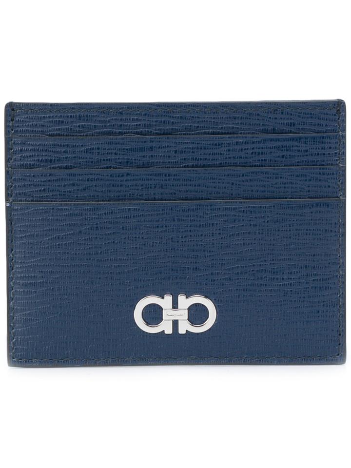 Salvatore Ferragamo Double Gancini Bit Cardholder - Blue
