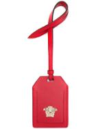 Versace Medusa Plaque Luggage Tag - Red