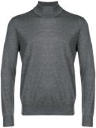 Canali Fine Knit Turtleneck Sweater - Grey