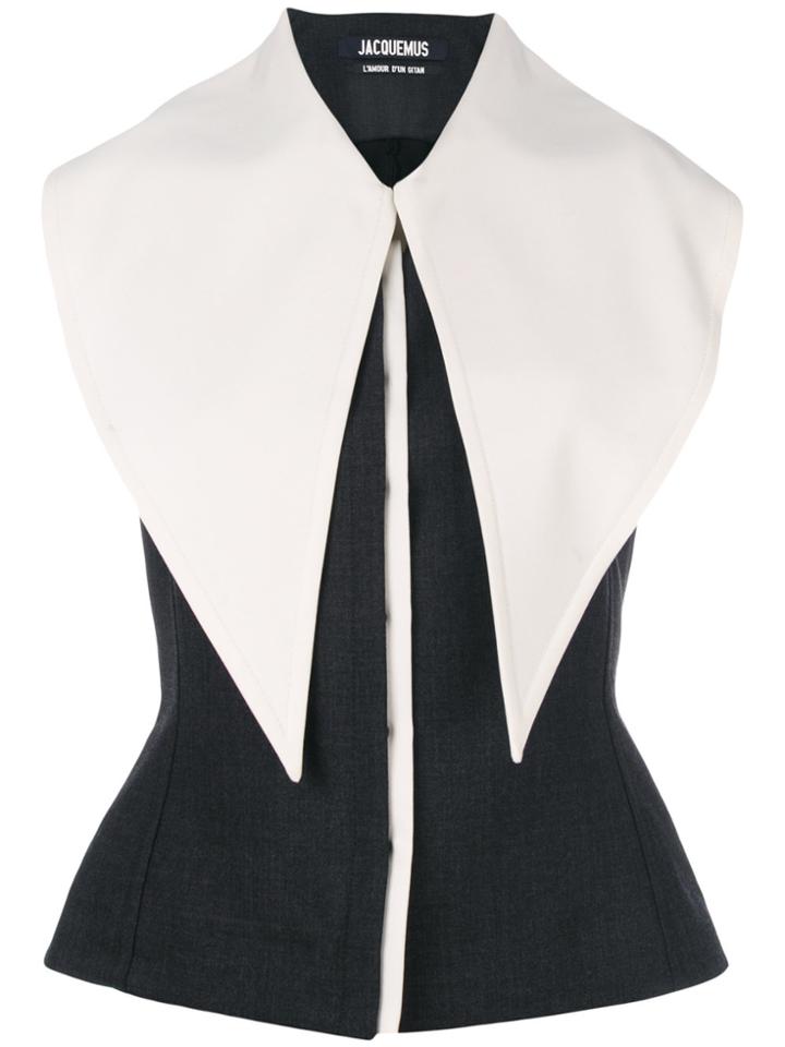 Jacquemus Oversized Collar Blouse - Grey
