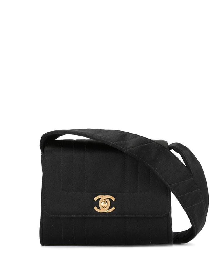 Chanel Pre-owned '85-93s Mademoiselle Quilted Shoulder Bag - Black