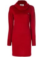 Vivienne Westwood Anglomania Roll Neck Jumper Dress - Red