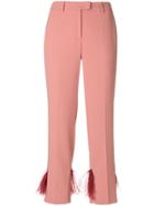 Incotex Cropped Fringed Trousers - Pink