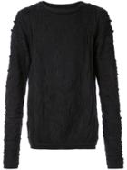424 Fairfax Textured Knit Jumper - Black