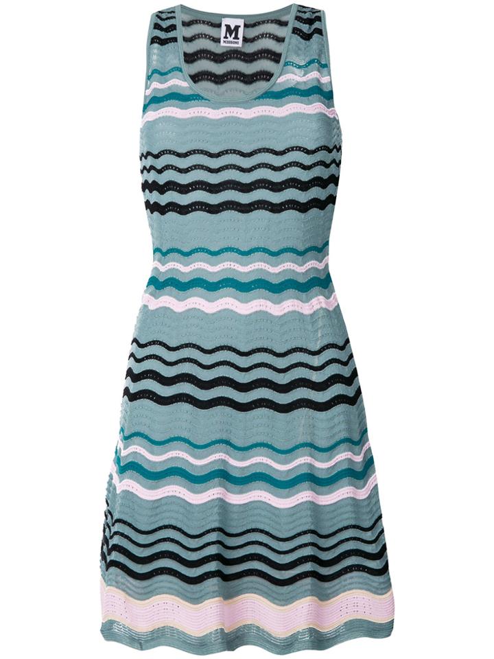 M Missoni Woven Wave Pattern Dress - Green