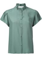'victoria' Shirt - Women - Silk - 3, Green, Silk, Société Anonyme