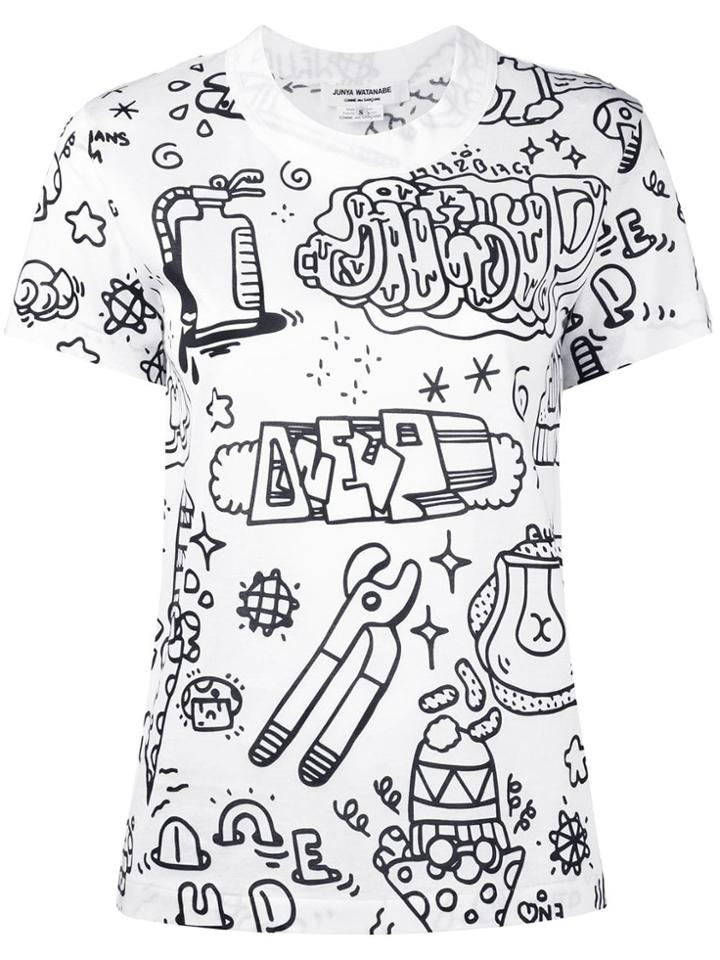 Junya Watanabe Illustrated T-shirt - White