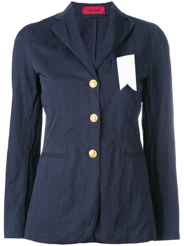 The Gigi Three Button Blazer - Blue