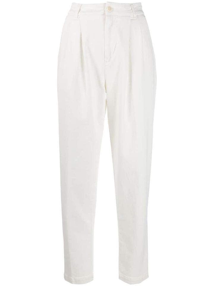 P.a.r.o.s.h. High-rise Tapered Trousers - White