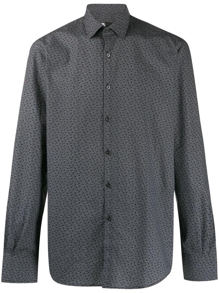 Karl Lagerfeld Mini Logo Print Shirt - Black
