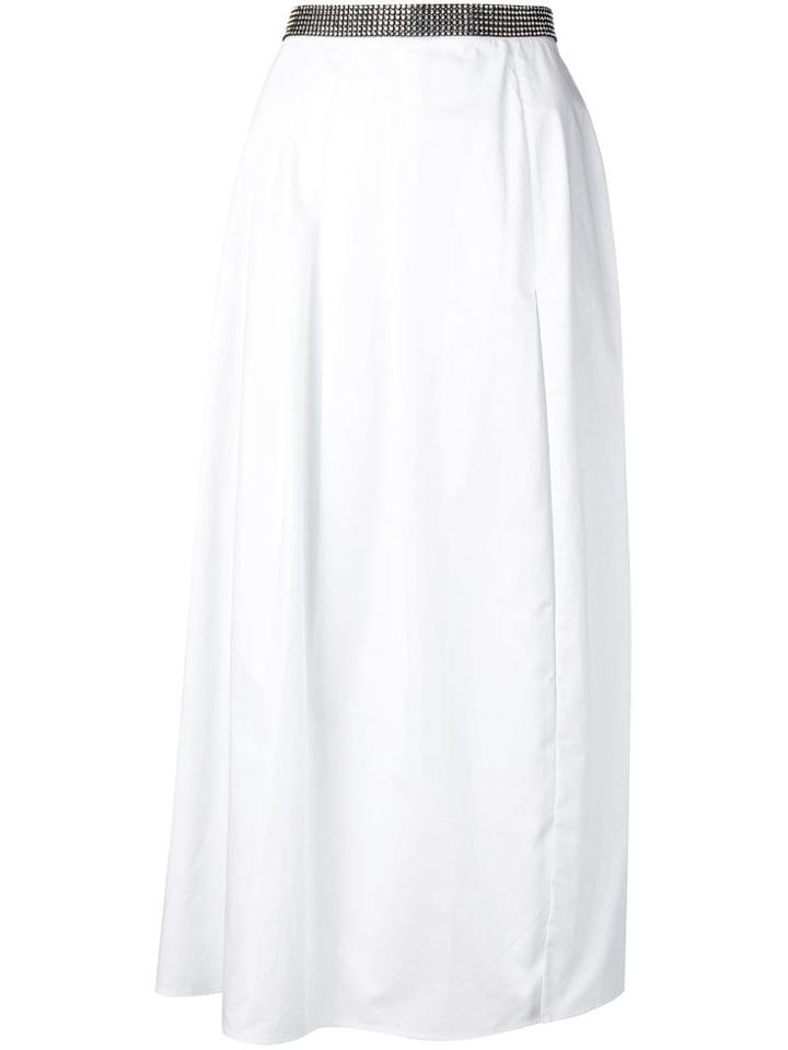 Christopher Kane Crystal Poplin Skirt - White