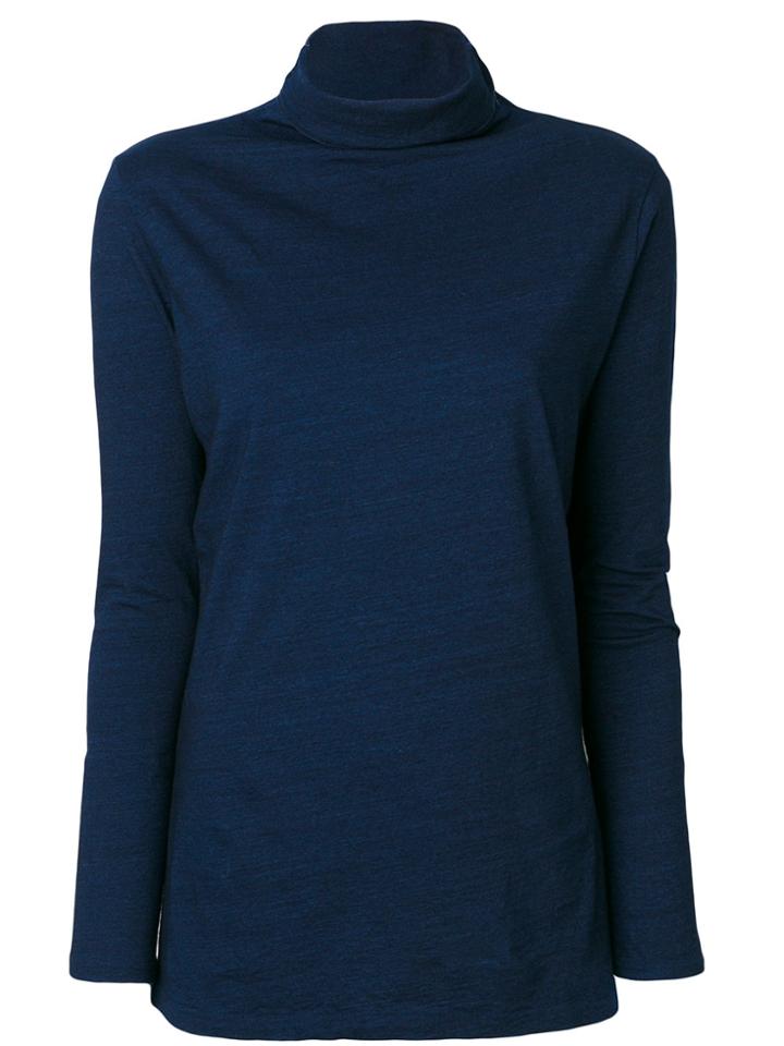 Yohji Yamamoto Roll Neck Jumper - Blue