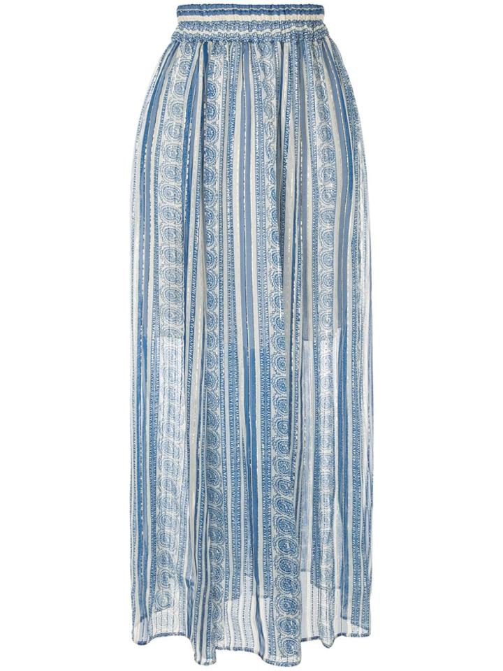 Philosophy Di Lorenzo Serafini High-waist Arabesque Print Skirt - Blue