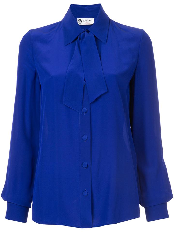 Lanvin Handkerchief Neck Blouse - Blue