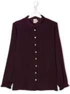 Caffe' D'orzo Teen Dionea Frill Cuff Shirt - Purple