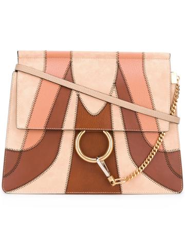 Chloé - Faye Shoulder Bag - Women - Calf Leather/suede - One Size, Women's, Nude/neutrals, Calf Leather/suede