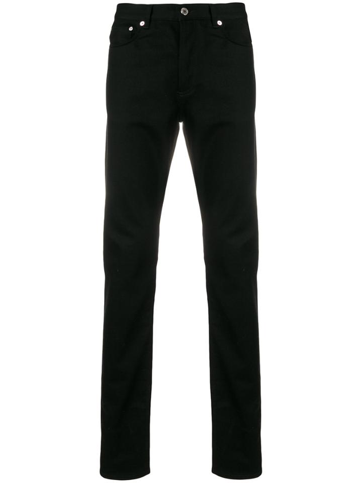 Givenchy Logo Panel Straight Leg Jeans - Black