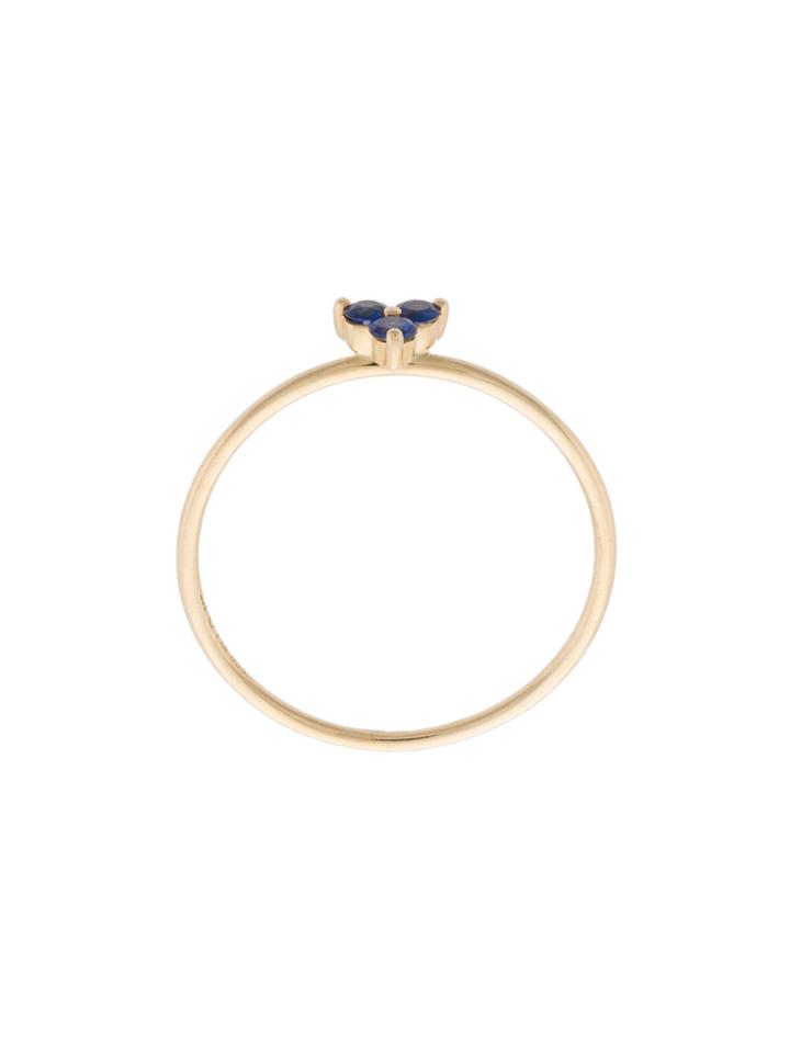 Ef Collection Sapphire Trio Stack Ring - Metallic