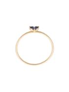 Ef Collection Sapphire Trio Stack Ring - Metallic