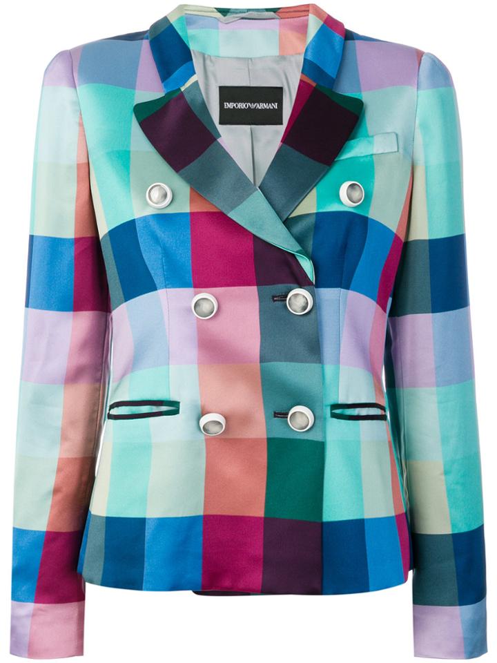 Emporio Armani Checked Blazer - Multicolour