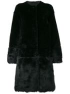 Desa 1972 Fur Midi Coat - Black