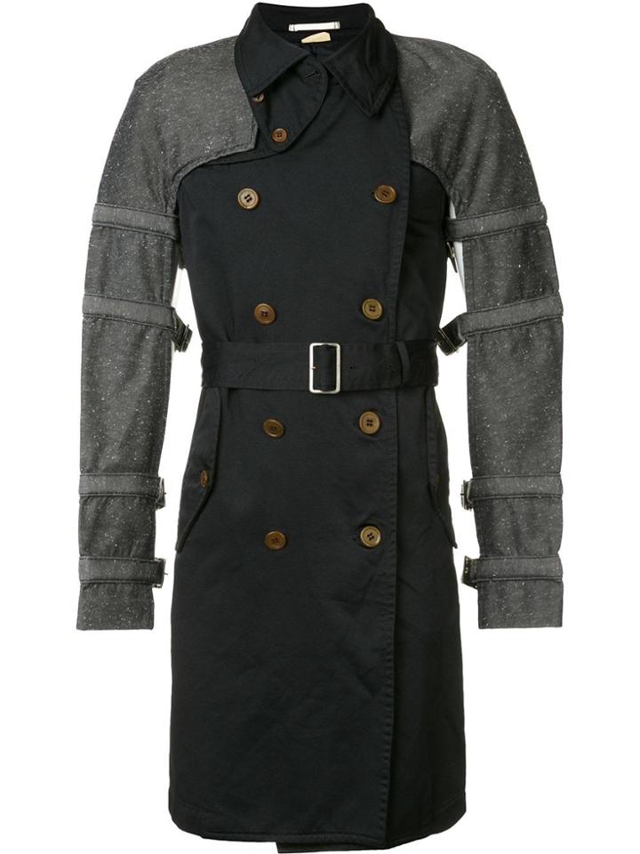Comme Des Garçons Homme Plus Buckled Bondage Trench Coat - Black
