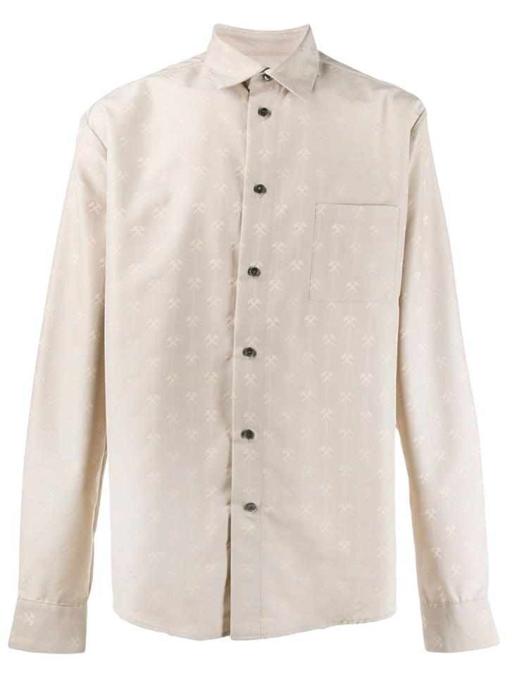 Gmbh Pointed Collar Shirt - Neutrals