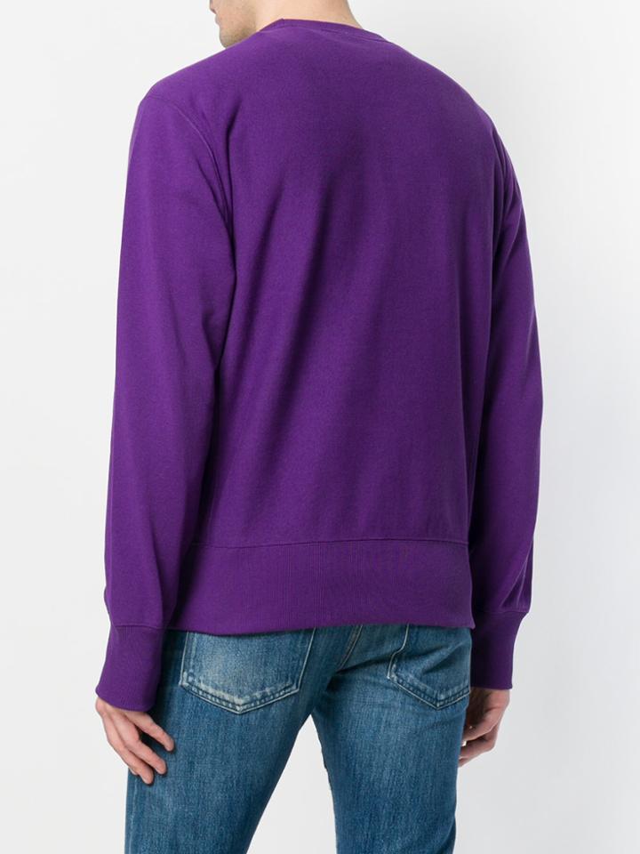 Champion Chest Logo Embroidery Sweatshirt - Pink & Purple