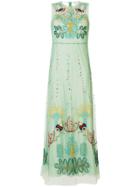 Red Valentino Embroidered Maxi Dress - Green
